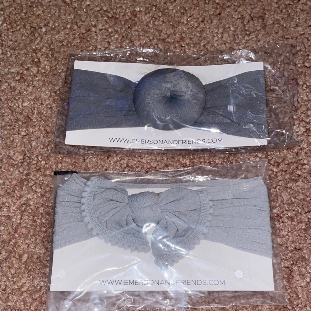 Emerson and Friends Gray Baby Headbands